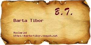 Barta Tibor névjegykártya